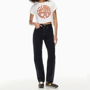 Aritzia | Denim Forum 90’s Joni Hi Rise Loose Fit Jeans Black Size 30